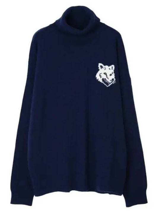 Foxhead Intarsia Comfort High Neck Jumper Men s Knit - MAISON KITSUNE - BALAAN 1