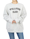 Wellness Club Flock Crew Neck Cotton Sweatshirt Light Grey - SPORTY & RICH - BALAAN 8