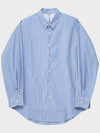 Layered double collar striped shirt blue - NOIRER - BALAAN 2