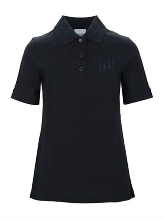 Box Logo Short Sleeve Polo Shirt Black - BURBERRY - BALAAN 2