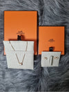 Mini Pop H Pendant Rose Gold & Blanc - HERMES - BALAAN 11