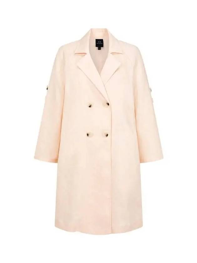 Women s Linen Raglan Double Coat Peach 270594 - ARMANI EXCHANGE - BALAAN 1