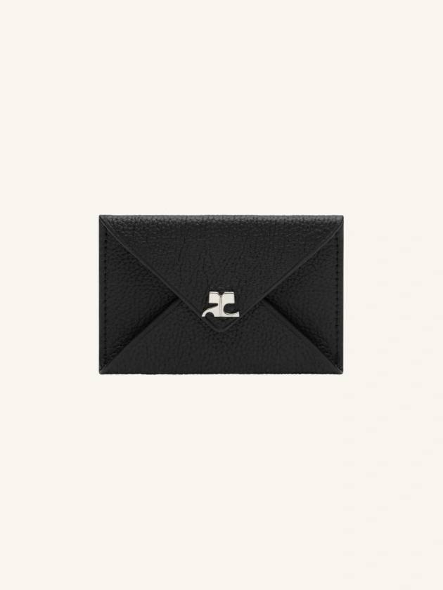 Logo Envelope Leather Card Holder Black - COURREGES - BALAAN 2