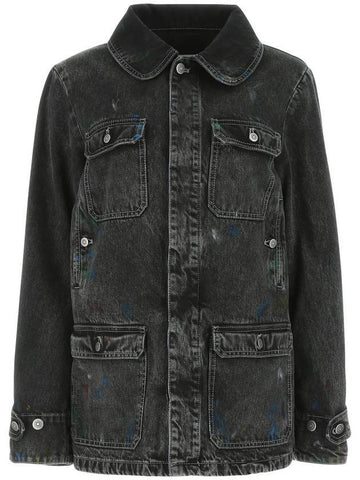 Paint Denim Jacket Black - MAISON MARGIELA - BALAAN 1