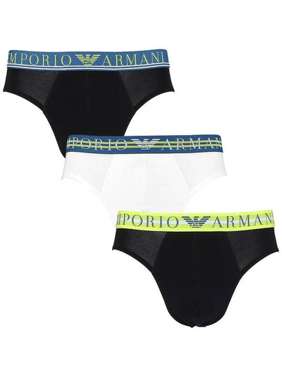 Logo Band 3 Pack Briefs Black - EMPORIO ARMANI - BALAAN 2