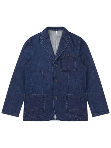 3 button denim jacket indigo blue - SOLEW - BALAAN 1