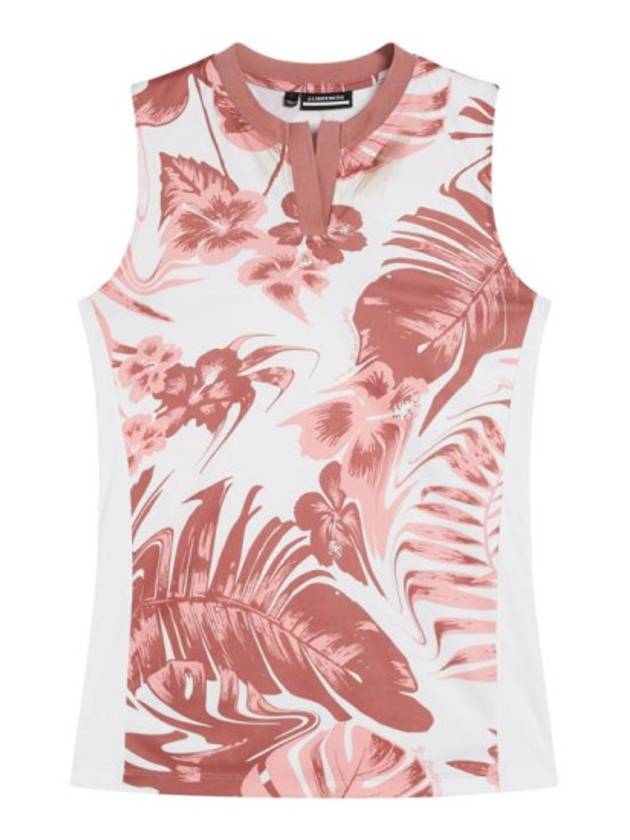 Women's Meya Hibiscus Print Golf Sleeveless Pink - J.LINDEBERG - BALAAN 2