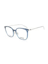 Square Acetate Eyeglasses Blue Silver - MONTBLANC - BALAAN 1