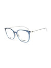 Square Acetate Eyeglasses Blue Silver - MONTBLANC - BALAAN 2