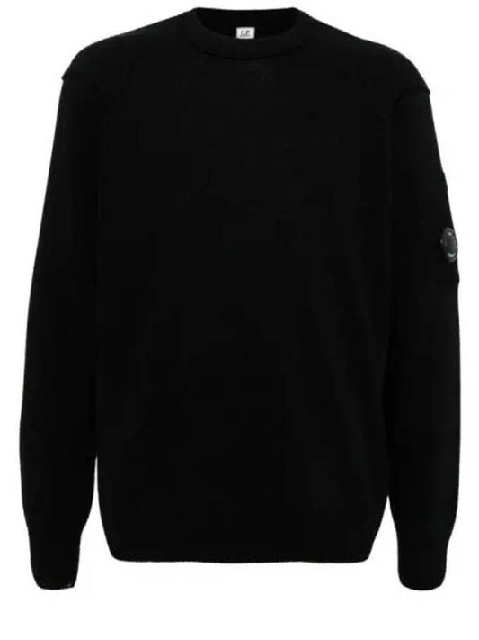 CP Company Lambswool Grs Knit Sweater 17CMKN047A 110149A 999 Crew Neck - CP COMPANY - BALAAN 1