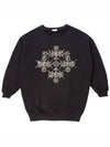 Women s Jewelry Pattern Sweatshirt Black 365364 - SAINT LAURENT - BALAAN 6