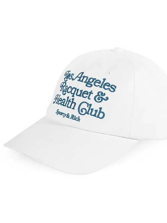 Racquet Club Embroidered Logo Cotton Ball Cap White - SPORTY & RICH - BALAAN 2