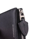 Grainy Leather Square Zipper Round Bicycle Wallet Black - BURBERRY - BALAAN.