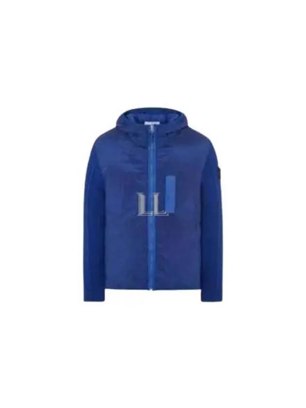 PrimaLoft-TC Knit Nylon Zip Up Hoodie Blue - STONE ISLAND - BALAAN 2