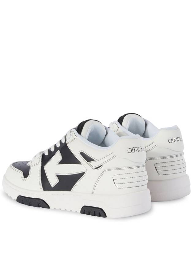 Out of Office Calfskin Low Top Sneakers Black White - OFF WHITE - BALAAN 6