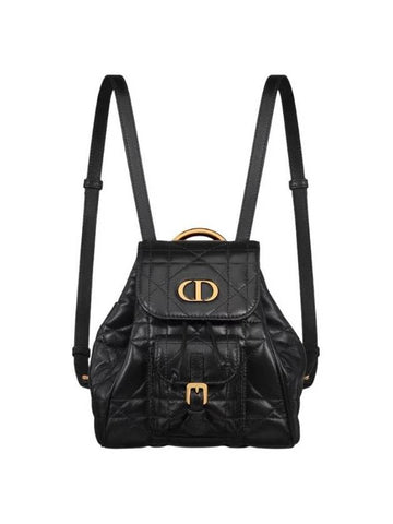 Caro Small Lambskin Backpack Black - DIOR - BALAAN 1