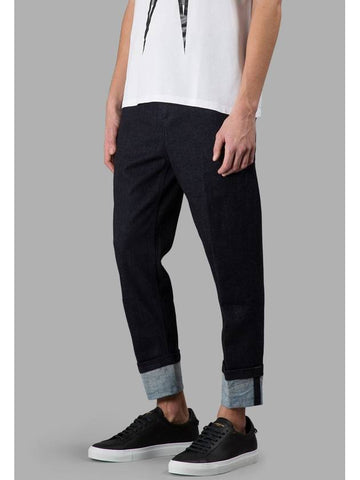 Straight-leg turn-up cropped jeans - NEIL BARRETT - BALAAN 1