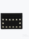 Rockstud Card Wallet Black - VALENTINO - BALAAN 2