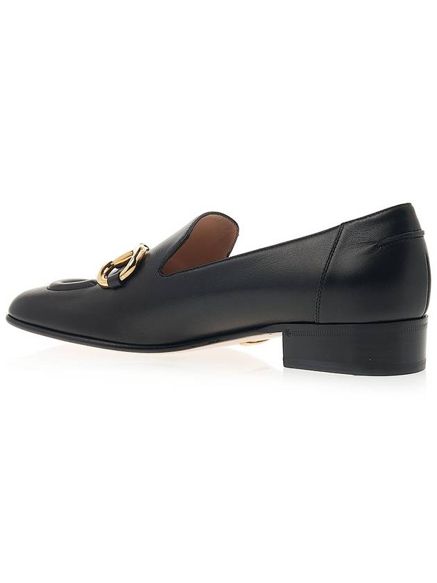 Horsebit Square Toe Leather Loafers Black - GUCCI - BALAAN 4