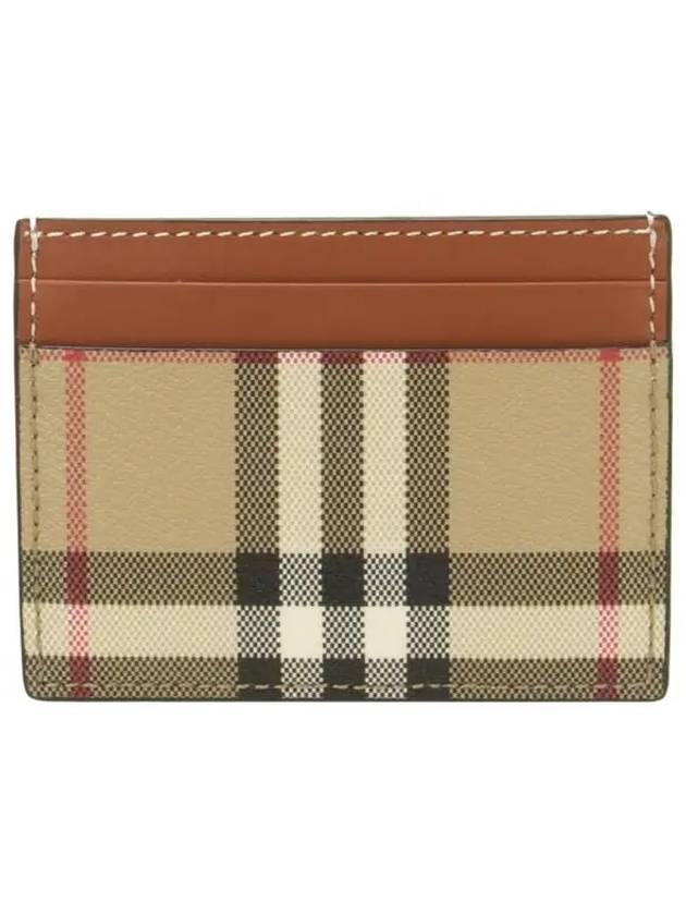 Check Card Wallet Beige - BURBERRY - BALAAN 4