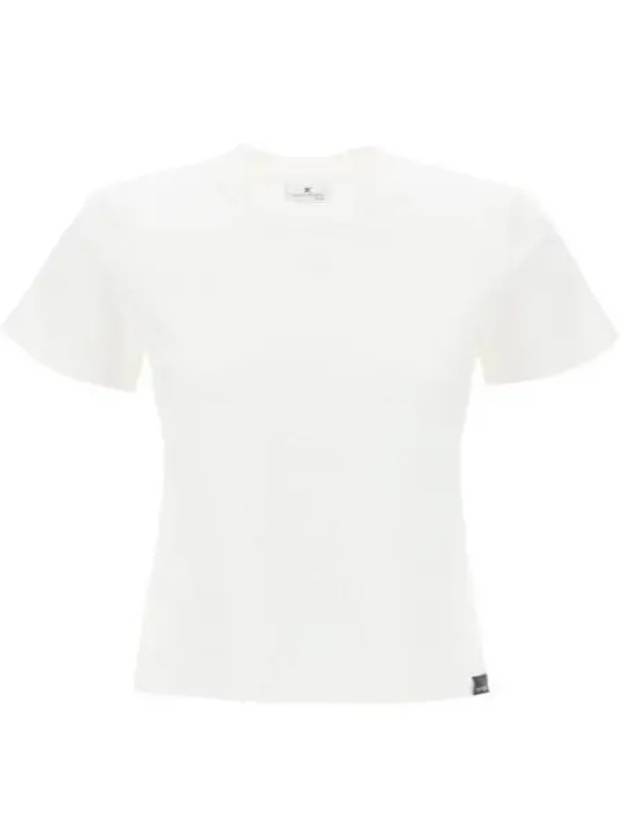 24 423JTS006JS0107 0001 Logo embroidered short sleeve t shirt - COURREGES - BALAAN 1