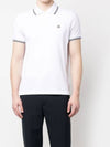 Logo Patch Short Sleeve Polo Shirt White - MONCLER - BALAAN 2