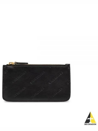 Embossed Logo Card Wallet Black - BALENCIAGA - BALAAN 2