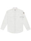 Poplin Cotton Shirt White - MONCLER - BALAAN 2