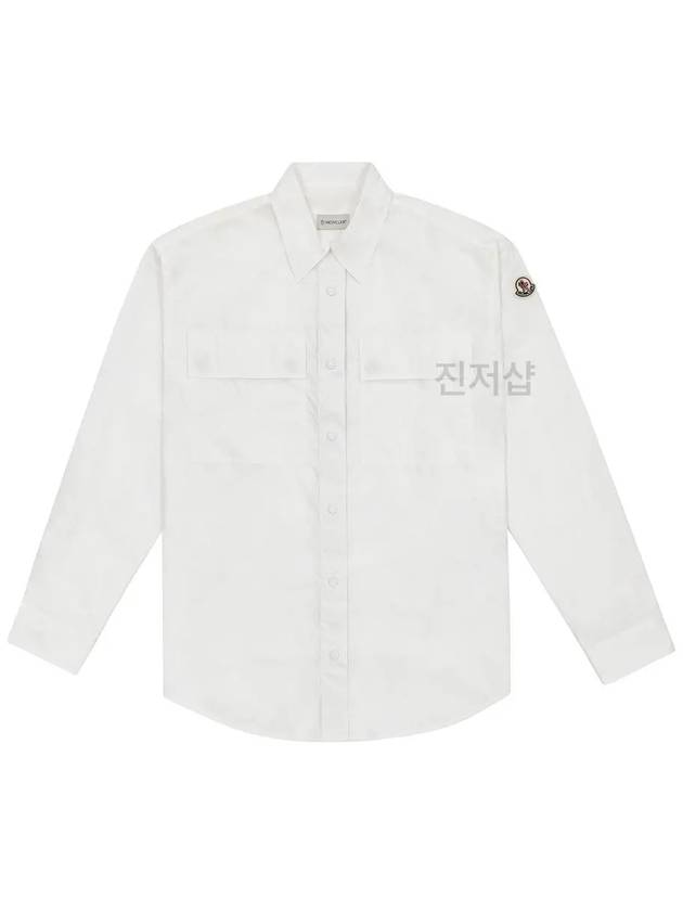 Poplin Cotton Shirt White - MONCLER - BALAAN 2