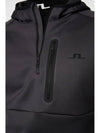 Men s Adam Quarter Zip Up Golf Hood Asphalt GMJS10935 W015 - J.LINDEBERG - BALAAN 4