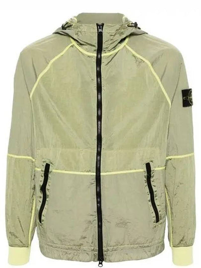 Watro Nylon Hooded Jacket Lime Green - STONE ISLAND - BALAAN 2