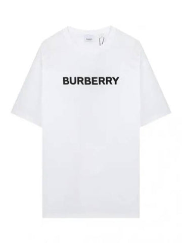 Logo Print Cotton Oversized T Shirt Short Sleeve Men s Tee - BURBERRY - BALAAN 1