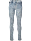 Denim Cotton Skinny Jeans Blue - PHILIPP PLEIN - BALAAN 2