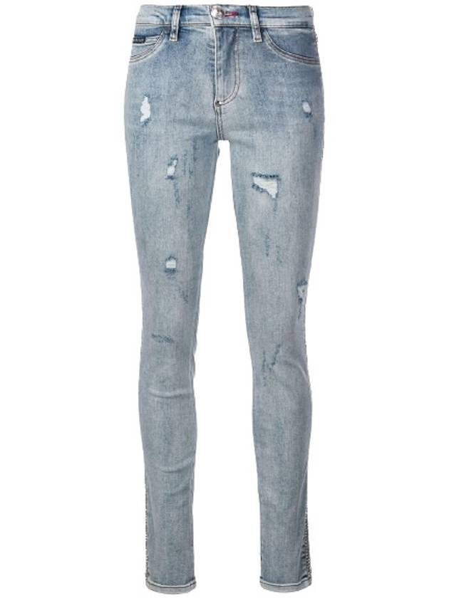 Denim Cotton Skinny Jeans Blue - PHILIPP PLEIN - BALAAN 2