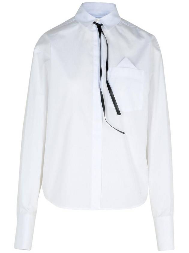 Sportmax 'Chalk' White Cotton Shirt - MAX MARA SPORTMAX - BALAAN 1