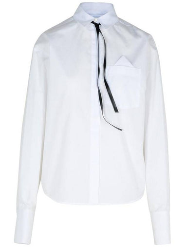 Sportmax 'Chalk' White Cotton Shirt - MAX MARA SPORTMAX - BALAAN 1