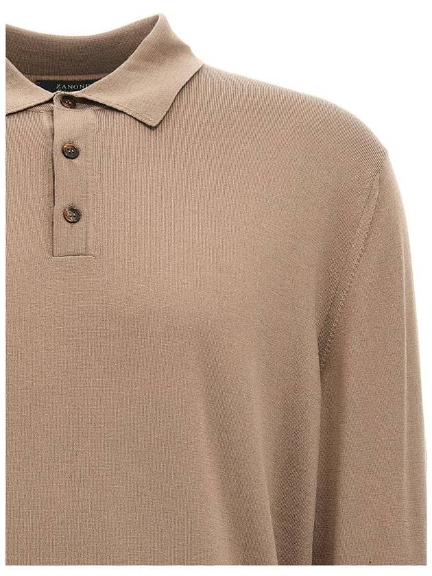 Zanone Wool Polo Shirt - ZANONE - BALAAN 3