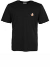 Speedy Fox Patch Comfort Short Sleeve T-Shirt Black - MAISON KITSUNE - BALAAN 2