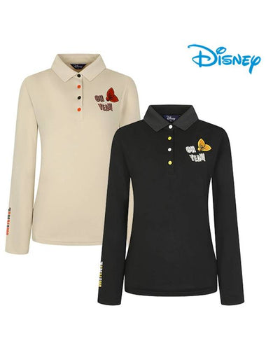 Women s collar point long sleeve t shirt DL3LTS003 - DISNEY GOLF - BALAAN 1