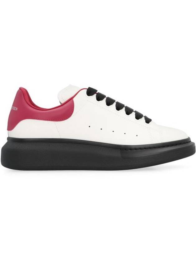 Oversized Leather Low Top Sneakers White Black Red - ALEXANDER MCQUEEN - BALAAN 3