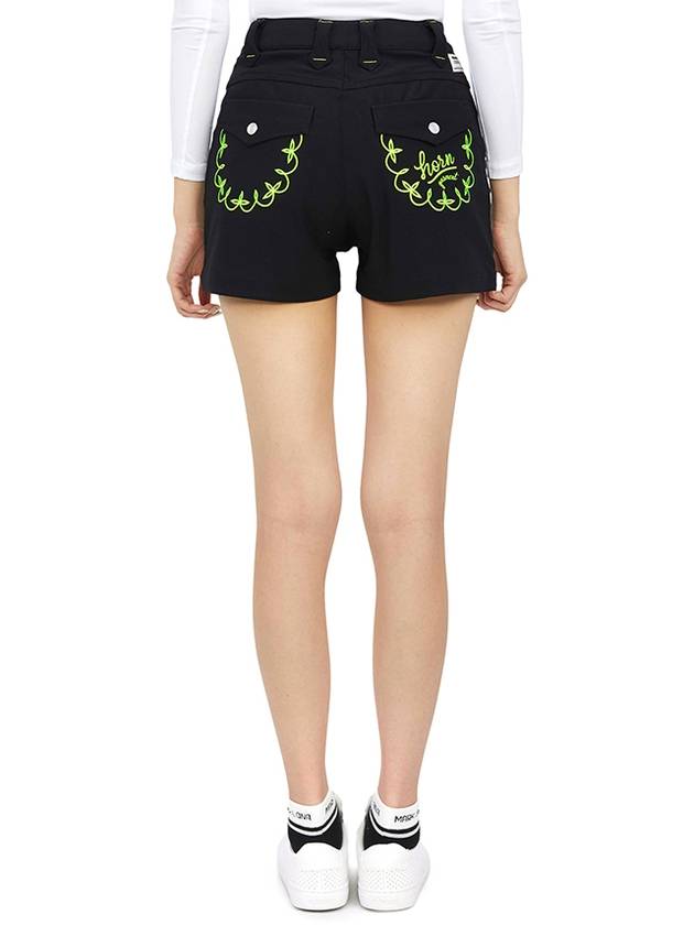 Women's Rocker Shorts Black - HORN GARMENT - BALAAN 5