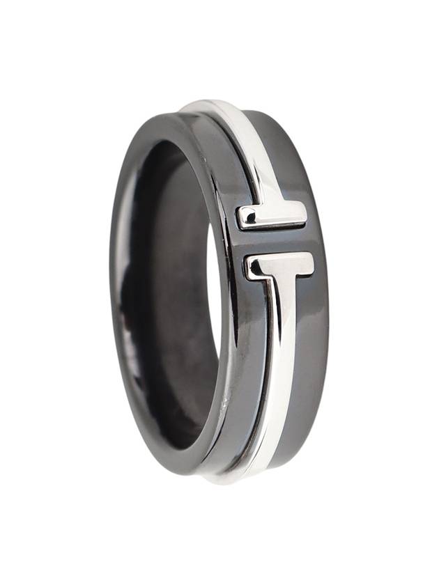 Tiffany TI AG925 Titanium Sterling Silver Ceramic Wide Ring No 49 34261 2 - TIFFANY & CO. - BALAAN 3