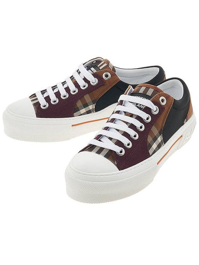 Vintage Check Cotton Low Top Sneakers Dark Birch Brown - BURBERRY - BALAAN 2