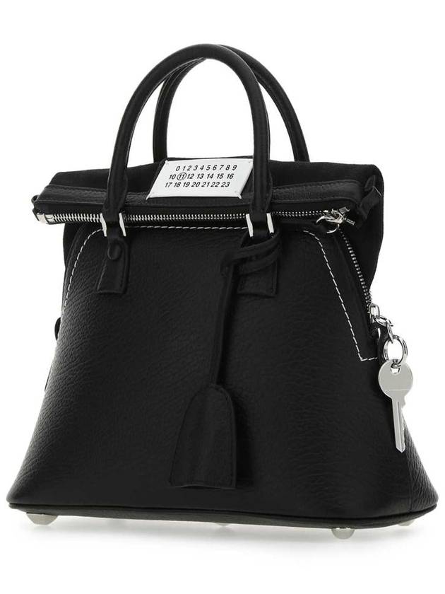 5AC Logo Patch Mini Tote Bag Black - MAISON MARGIELA - BALAAN 3