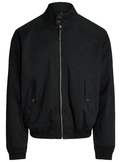 Pony Logo Twill Zip-Up Jacket Black - POLO RALPH LAUREN - BALAAN 2