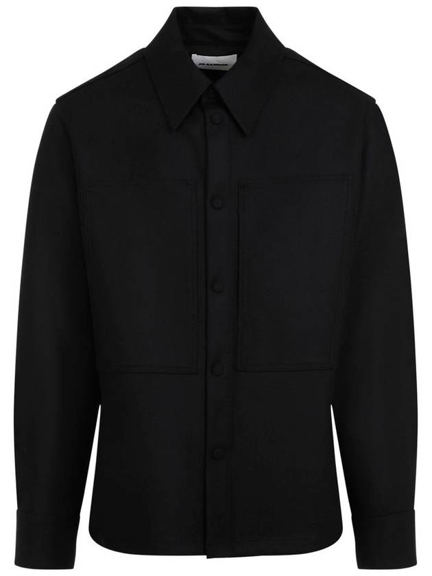 Jil Sander Black Wool Shirt - JIL SANDER - BALAAN 1