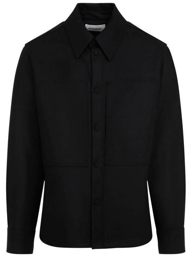 Jil Sander Black Wool Shirt - JIL SANDER - BALAAN 1