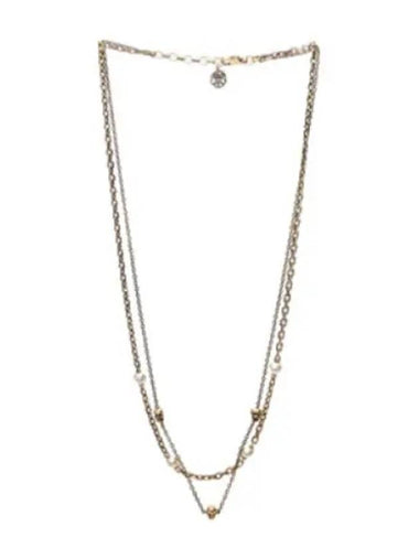 pearl skull chain necklace - ALEXANDER MCQUEEN - BALAAN 1