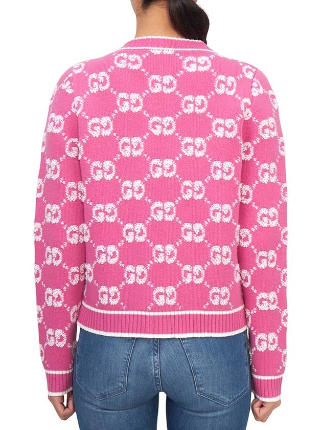 GG Boucle Jacquard Cardigan Pink - GUCCI - BALAAN 5