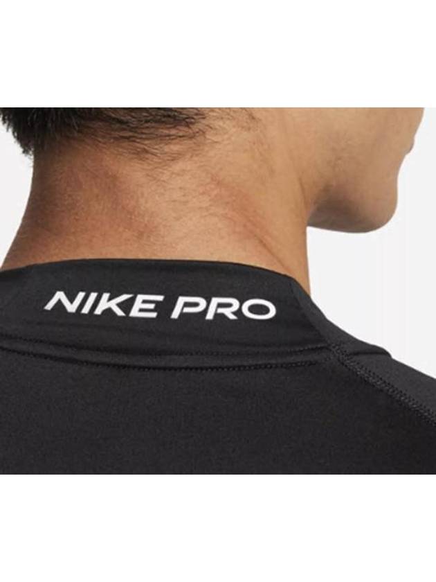 Pro Dri-Fit Fitness Mock Neck Long Sleeve T-Shirt Black - NIKE - BALAAN 7